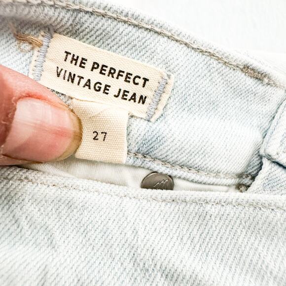 Madewell The Perfect Vintage Jean Light Wash Denim Jeans Zip Fly Size 27 - Picture 6 of 9